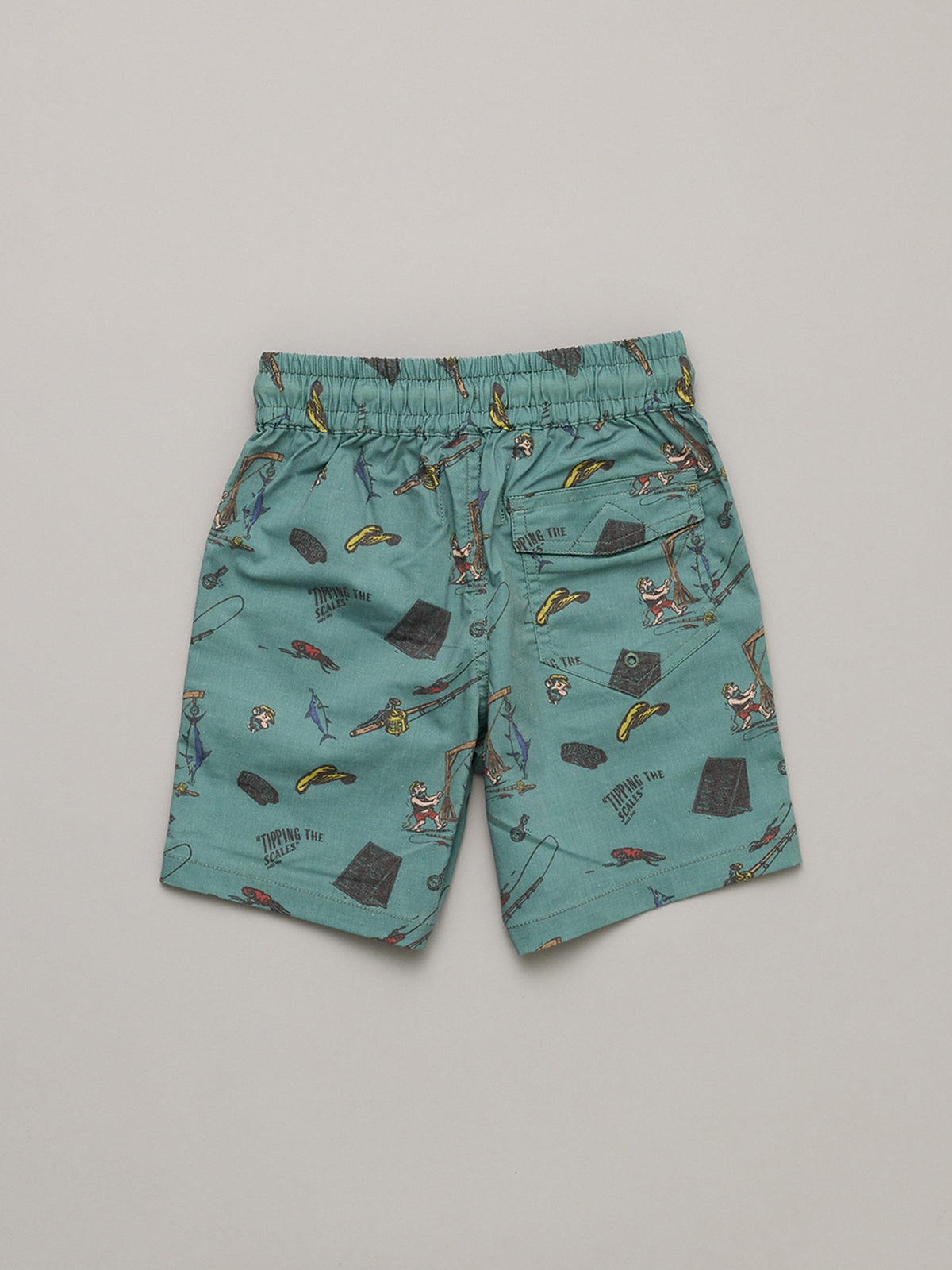 Just Another Fisherman Mini Tipping The Scales Volley Shorts Green
