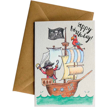 'Appy Birthday Pirate Ship Card