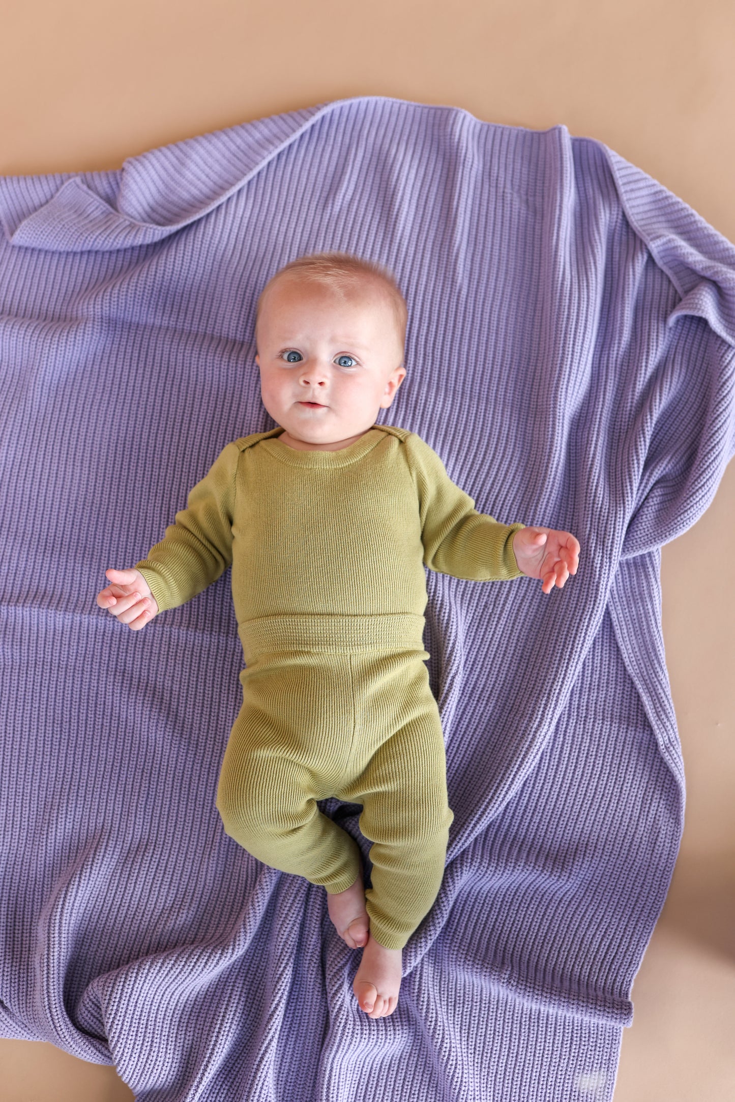 Grown Organic Ribbed Essential Bodysuit Sage