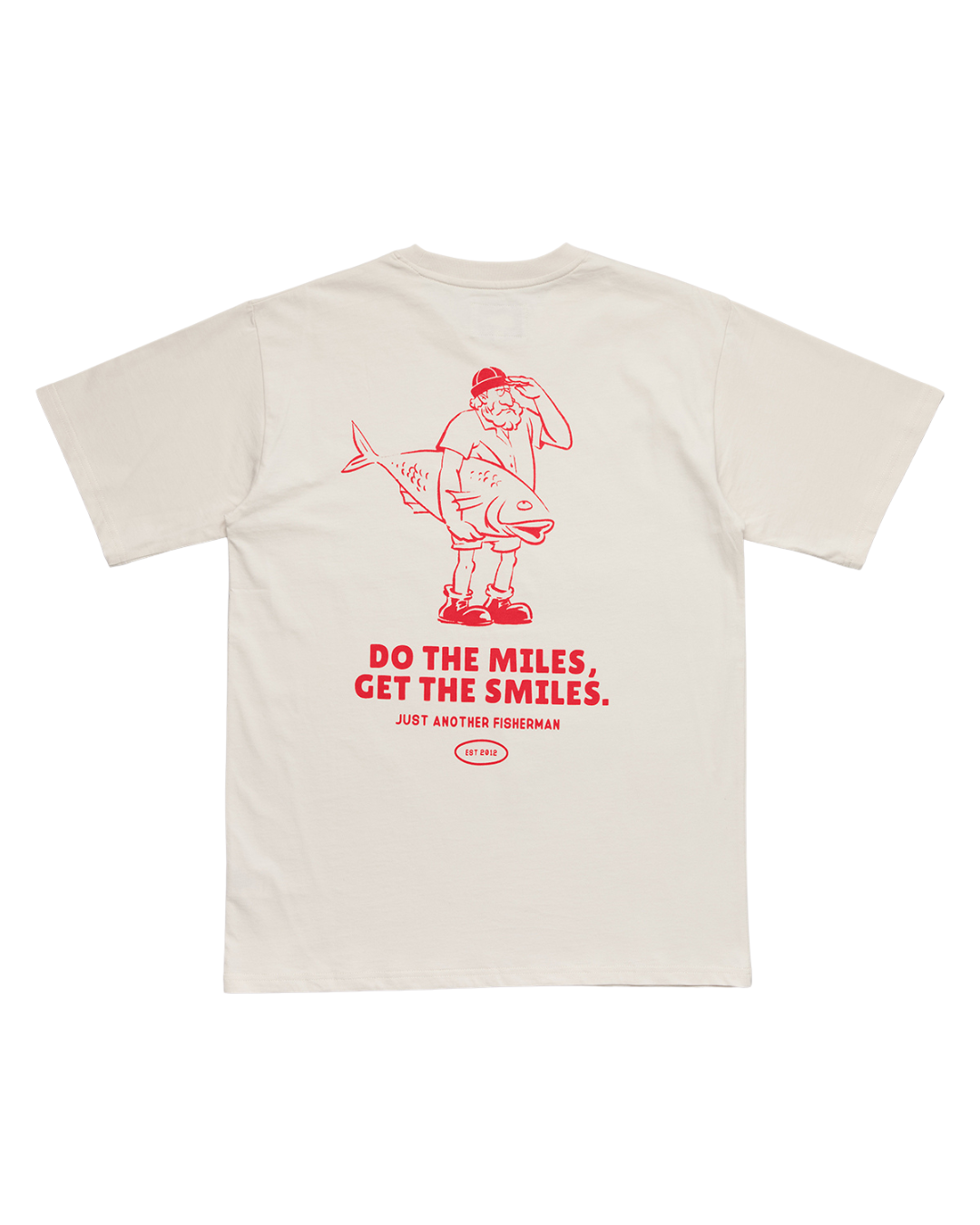 Just Another Fisherman Mini Do The Miles Tee Antique White