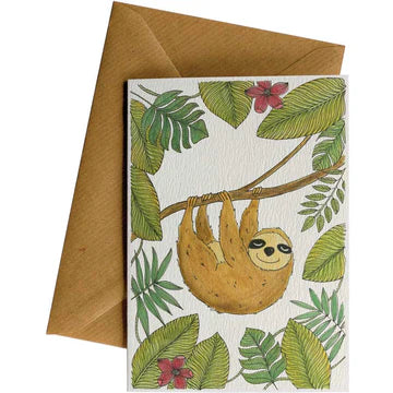 Slothy Greeting Card