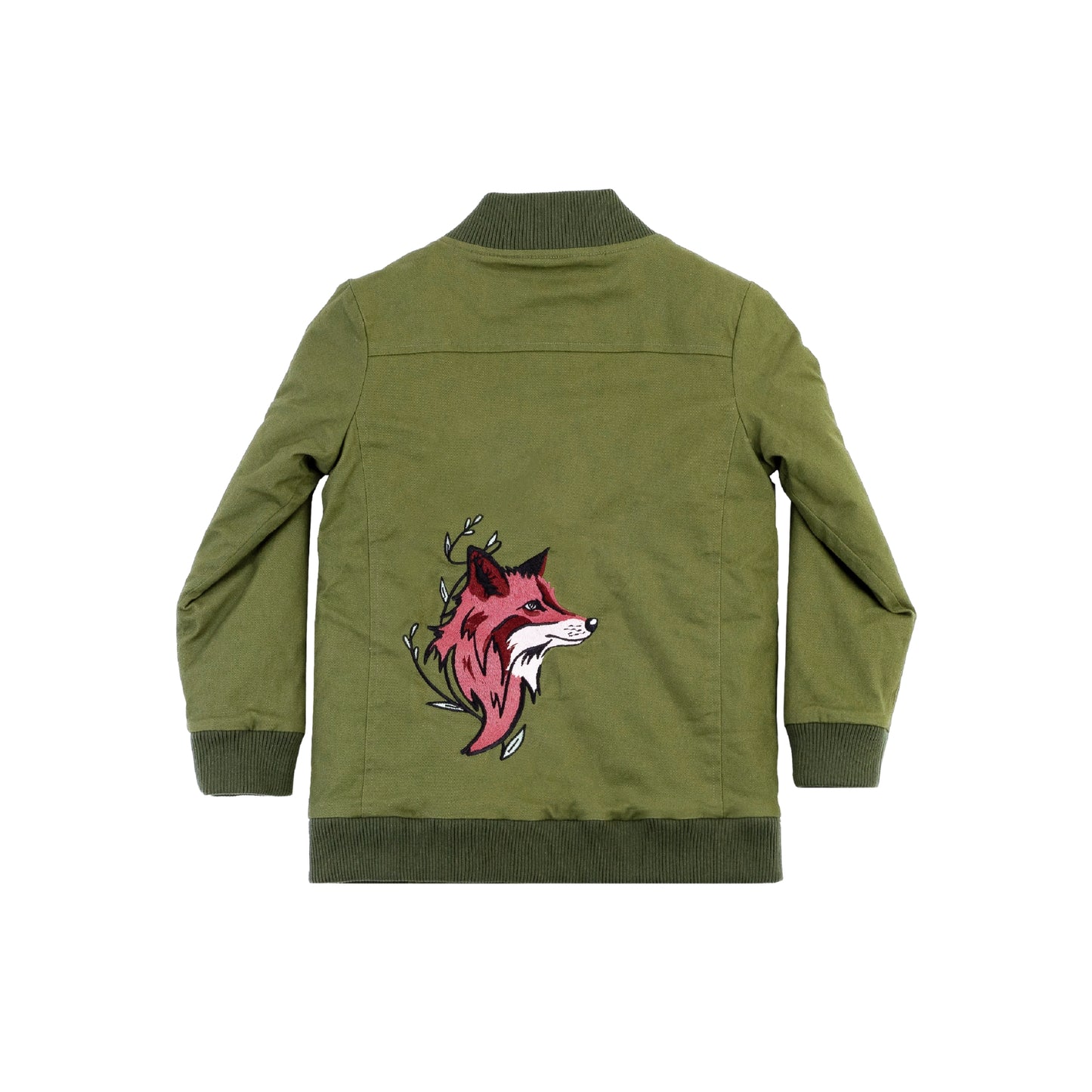 The Girl Club Khaki Fox Bomber Jacket