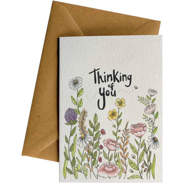 Thinking Of You Flowers Greeting Card