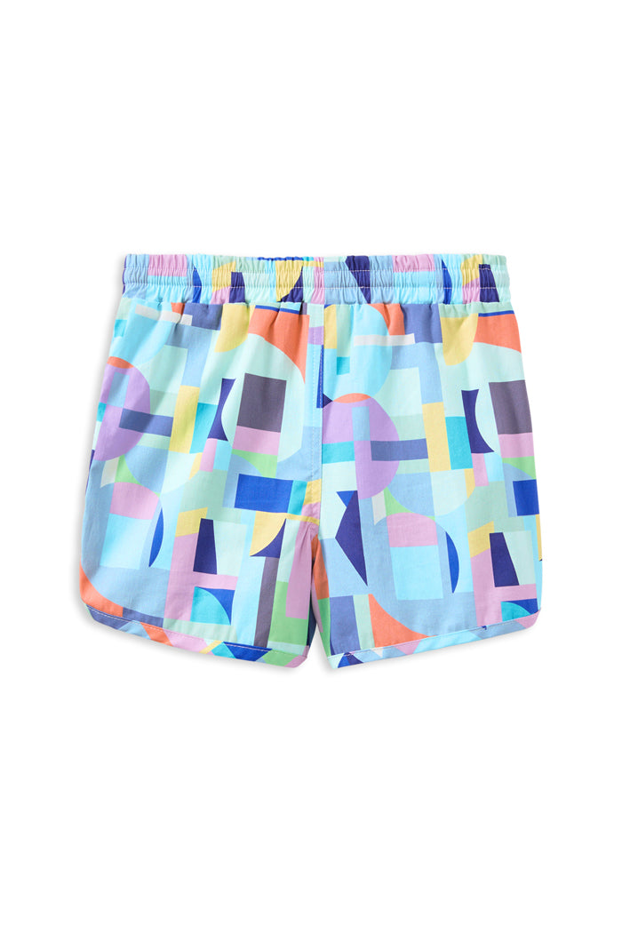Milky Geometric Boardshort
