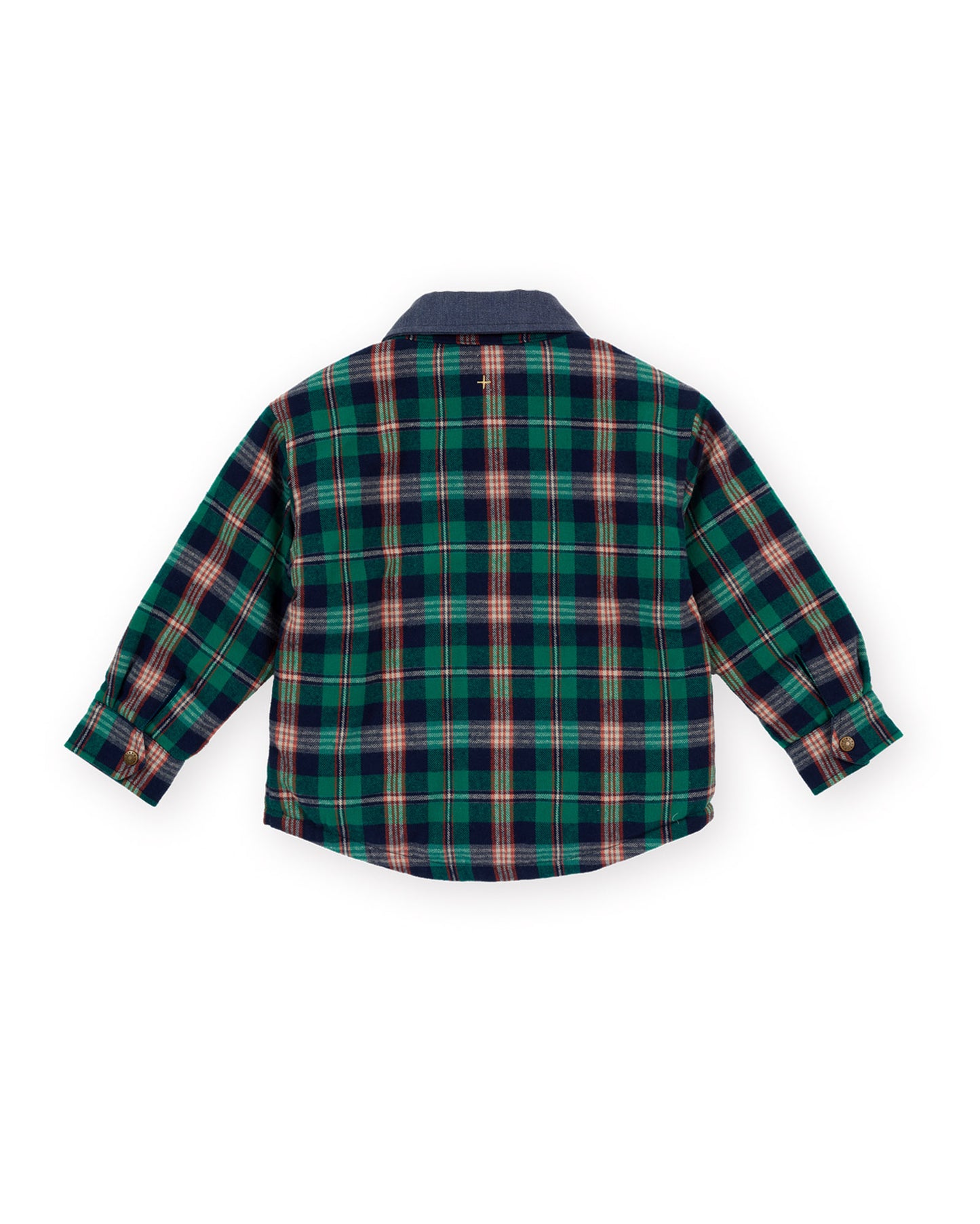 Goldie + Ace Check Padded Shacket Green Check