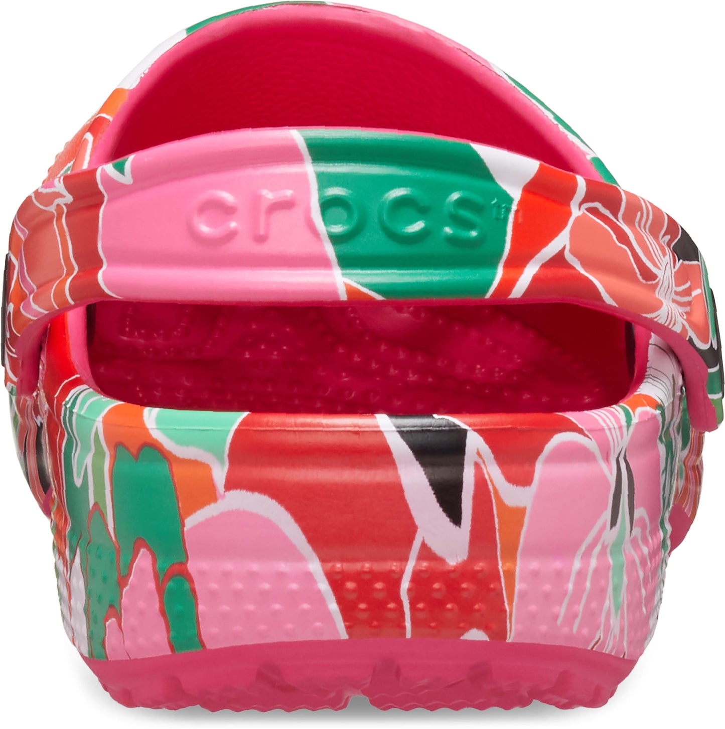 Crocs Classic Woodcut Floral Clog Kids/Youth Dragon Fruit