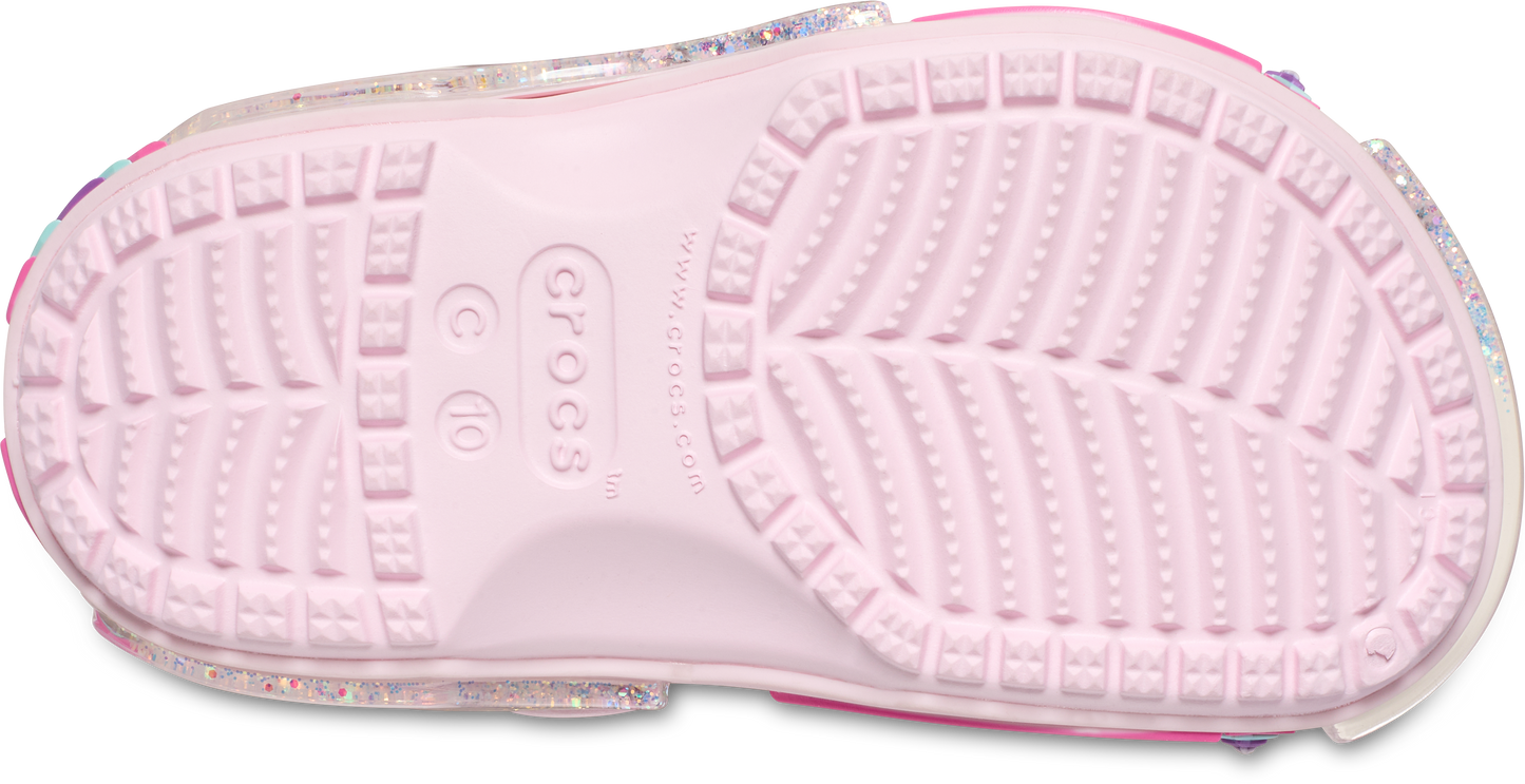 Crocs Classic Star Sparkle Sprinkling Clog Toddlers Pink Milk