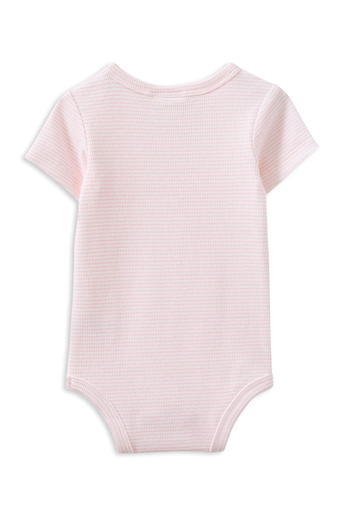 Milky Pink Stripe Rib Bubbysuit