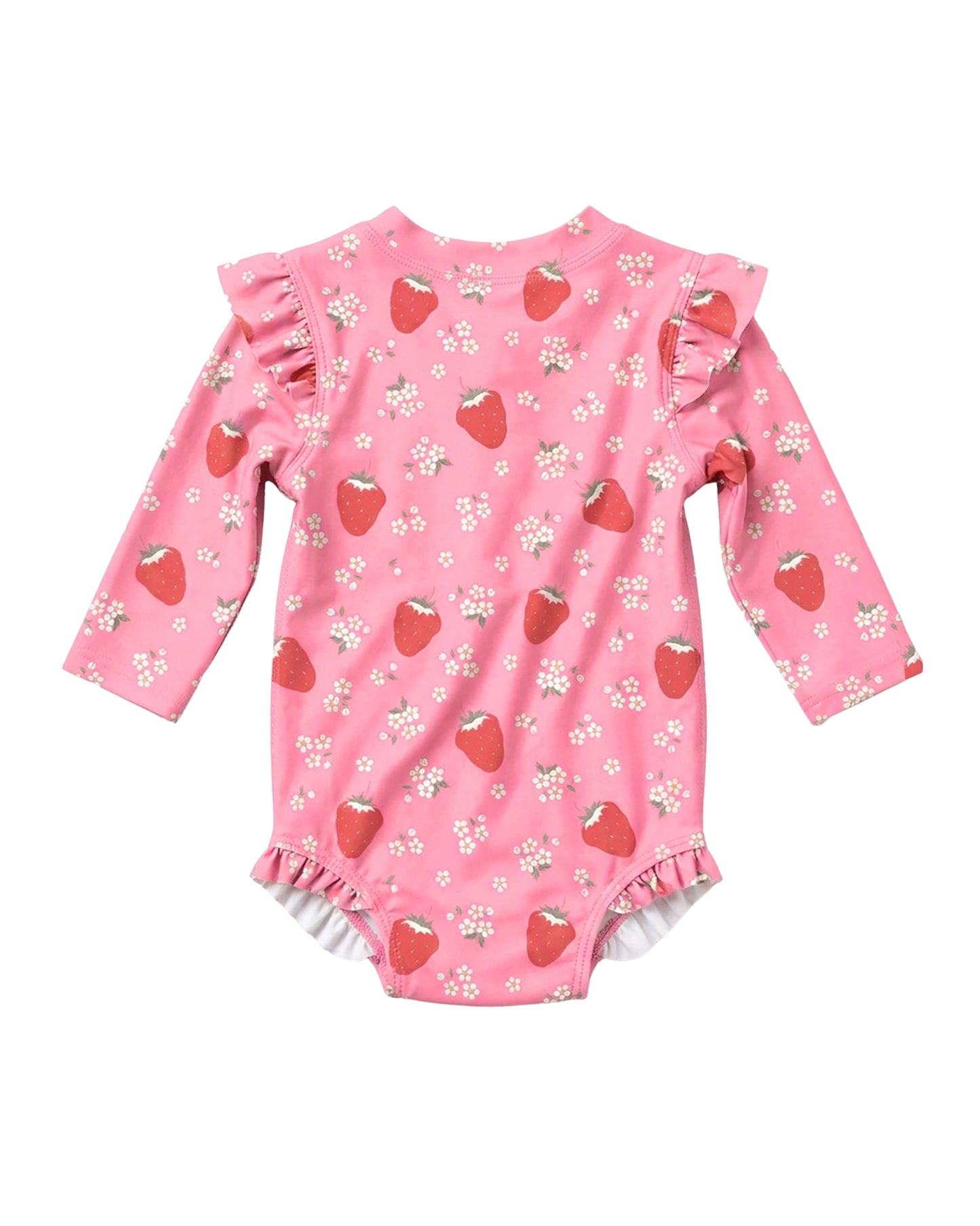 Toshi Baby Swim Long Sleeve Onesie Twinkle Strawberry
