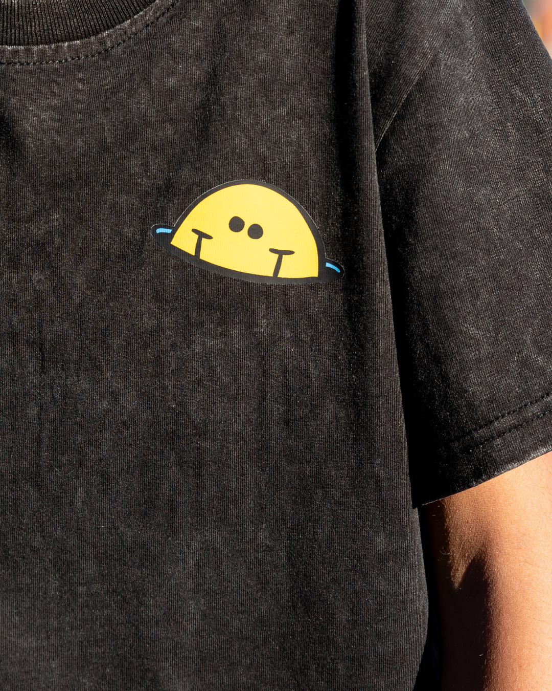 Band of Boys Black Wash Icon Smiley Tee