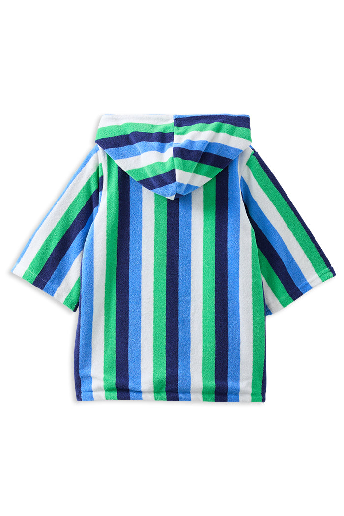Milky Stripe Terry Towelling Cover Up