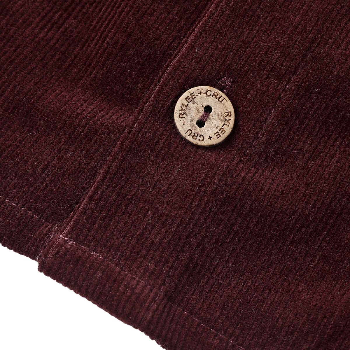 Rylee + Cru Button Front Mini Skirt | Burgundy *Pre-Order*
