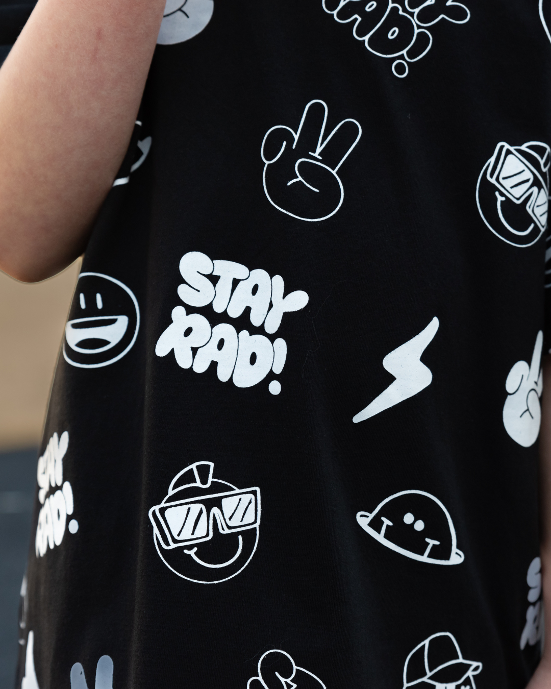 Band of Boys Black All Over Print Tee