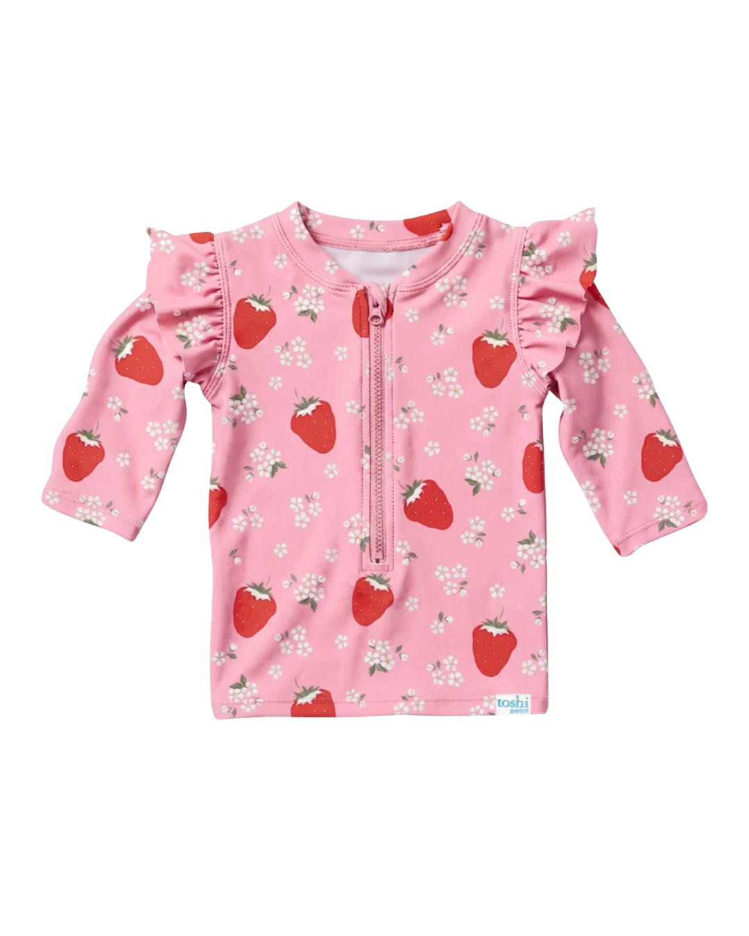 Toshi Baby Swim Rashie Long Sleeve Twinkle Strawberry