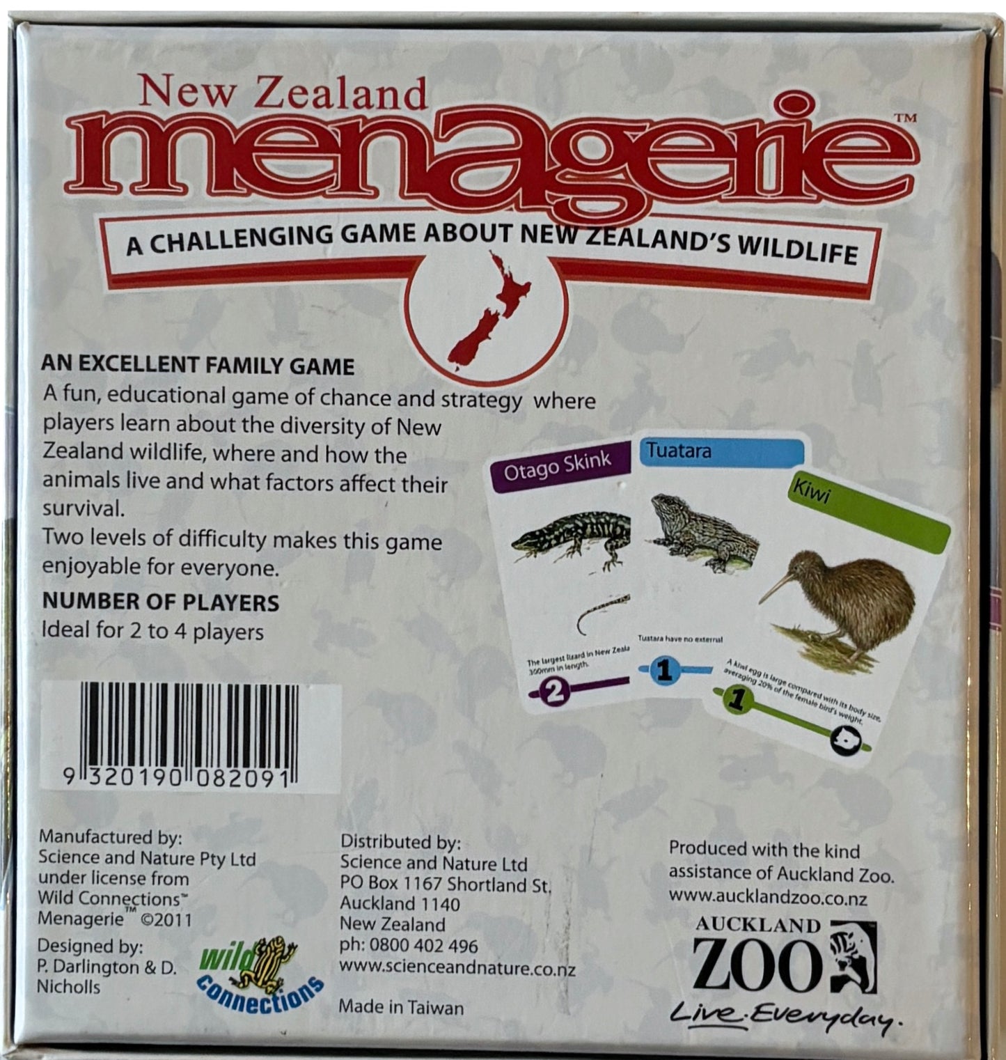 New Zealand Menagerie Game