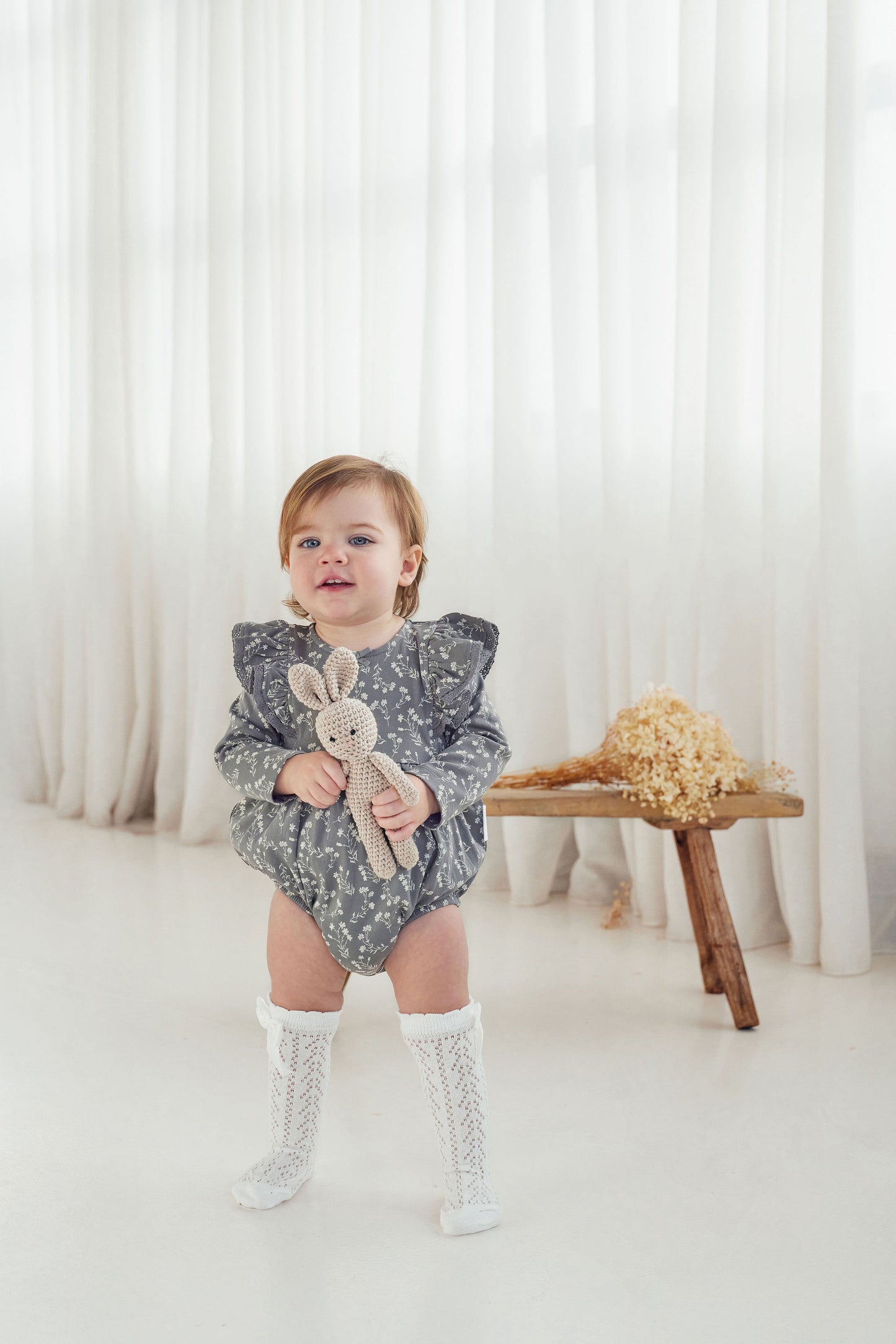 Aster & Oak Mia Floral Bubble Bodysuit