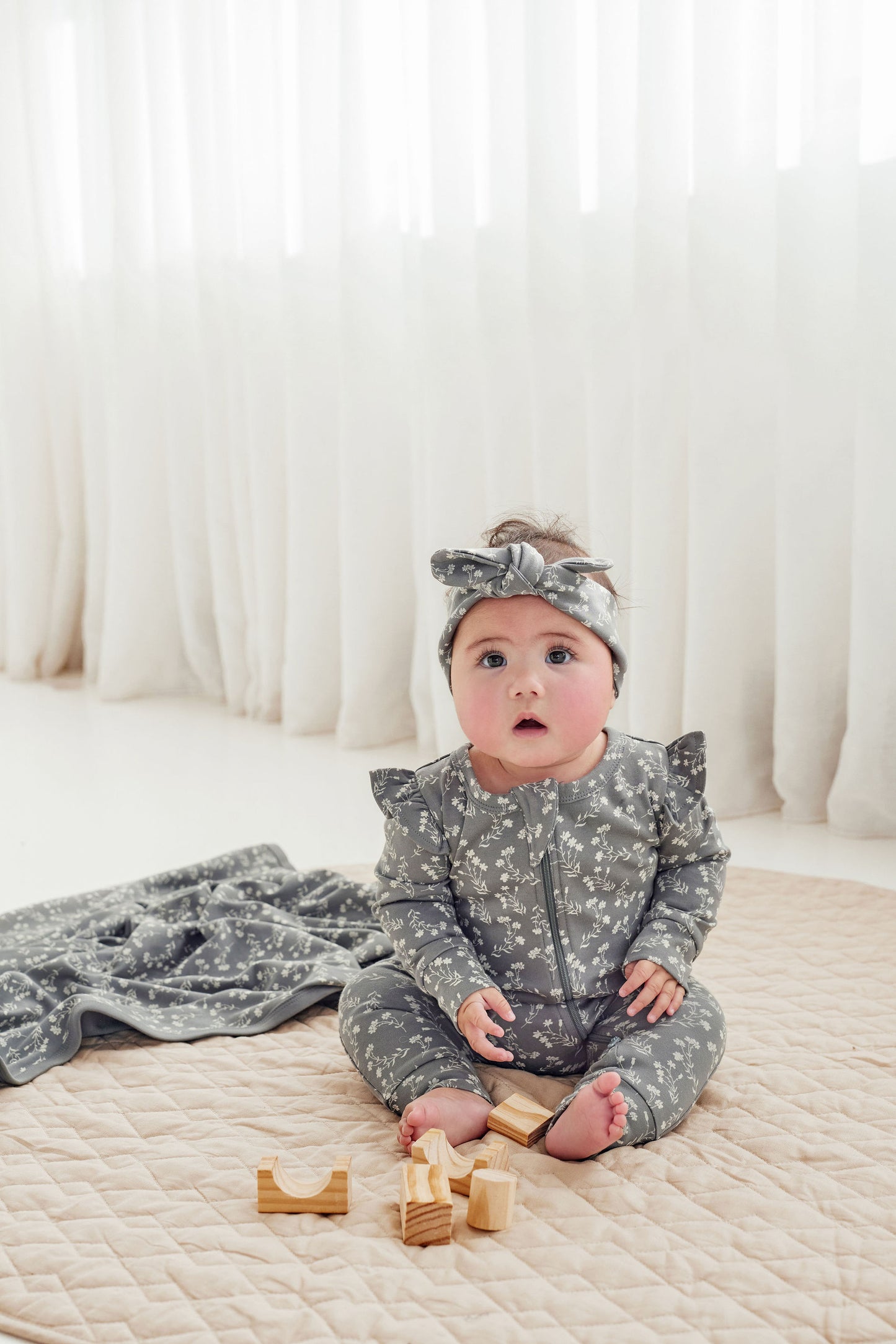 Aster & Oak Mia Floral Baby Wrap