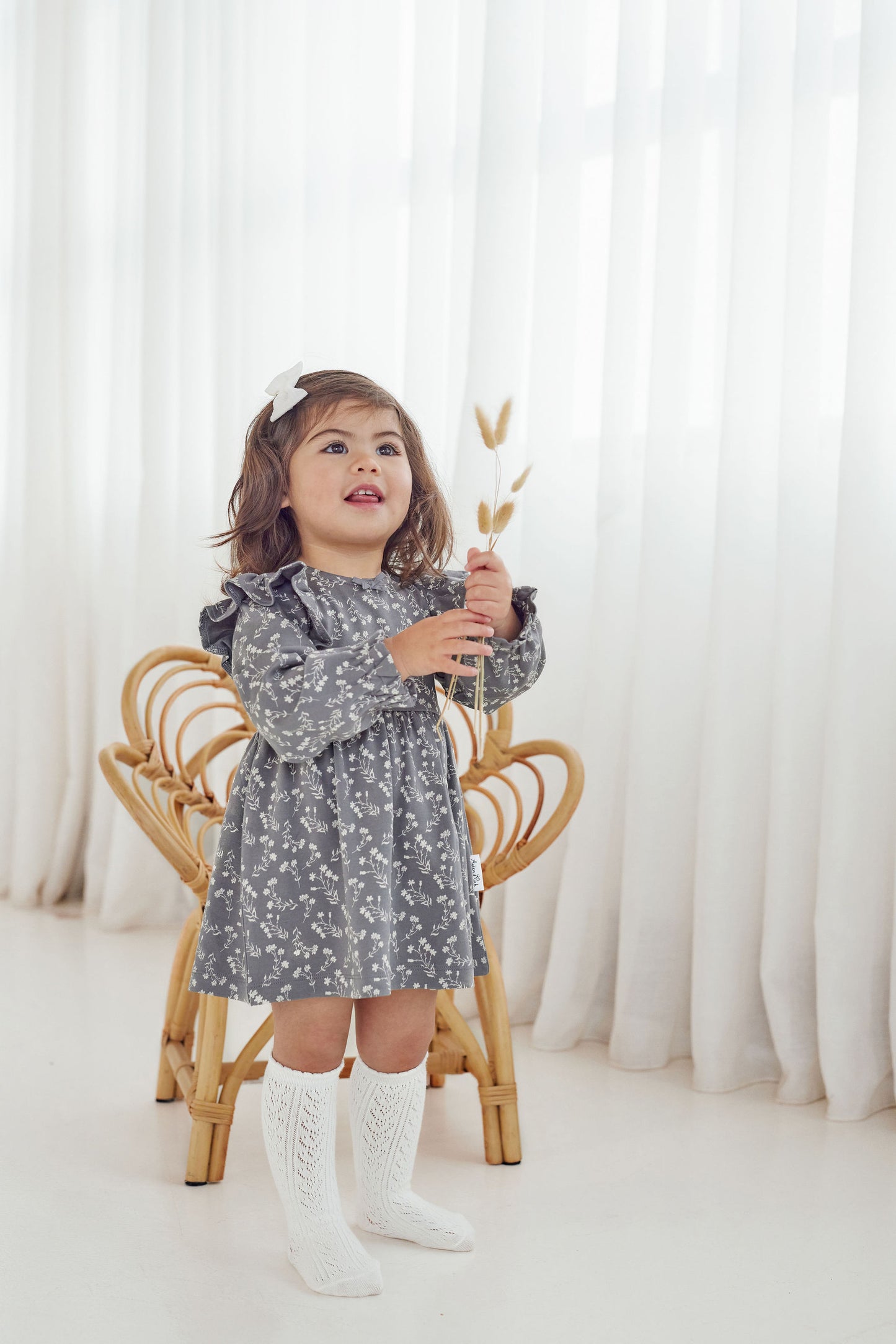 Aster & Oak Mia Floral Ruffle Dress