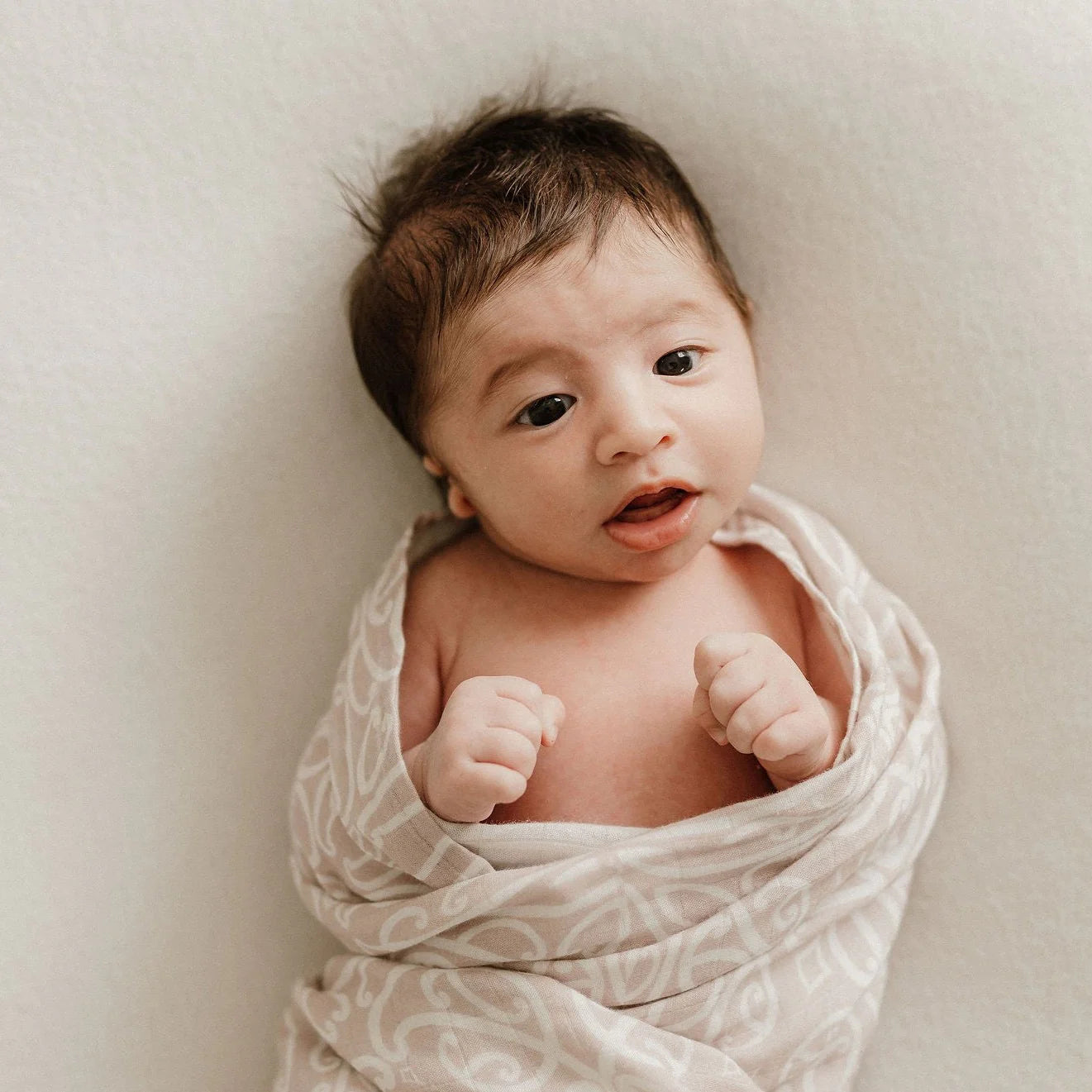 Bo & Ko Koru Maori Pēpi Wrap Mauve