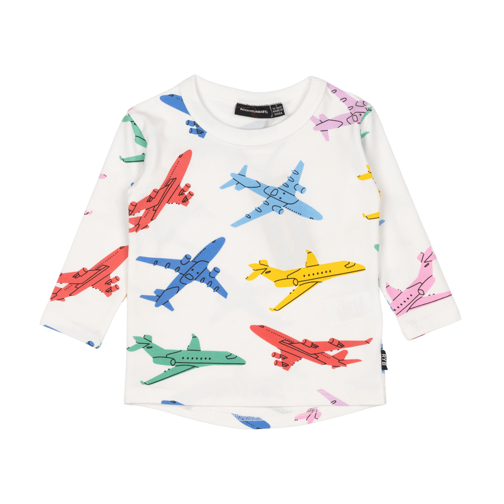 Rock Your Baby Big Jet Long Sleeve Tee