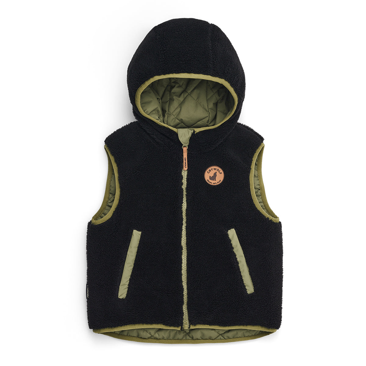 Crywolf Reversible Yeti Vest Fern | Black