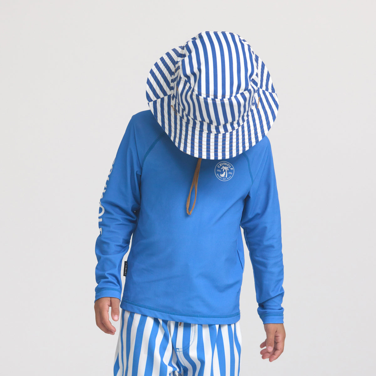 Crywolf Reversible Bucket Hat Deep Sea Stripe