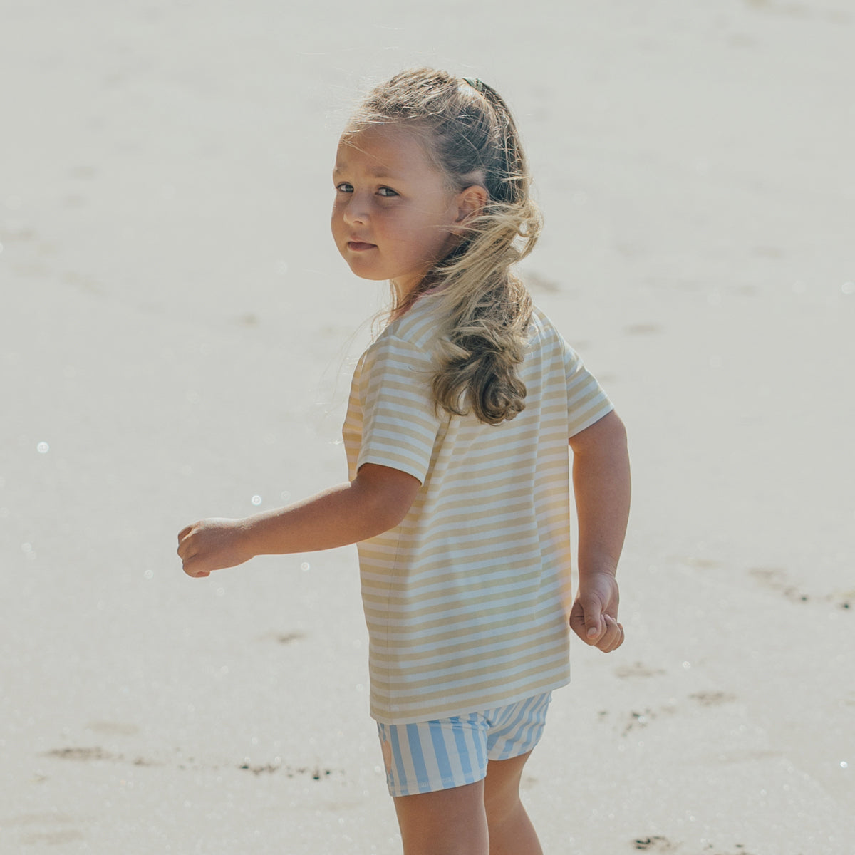 Crywolf Sun Smart T-Shirt Lucky You Stripe