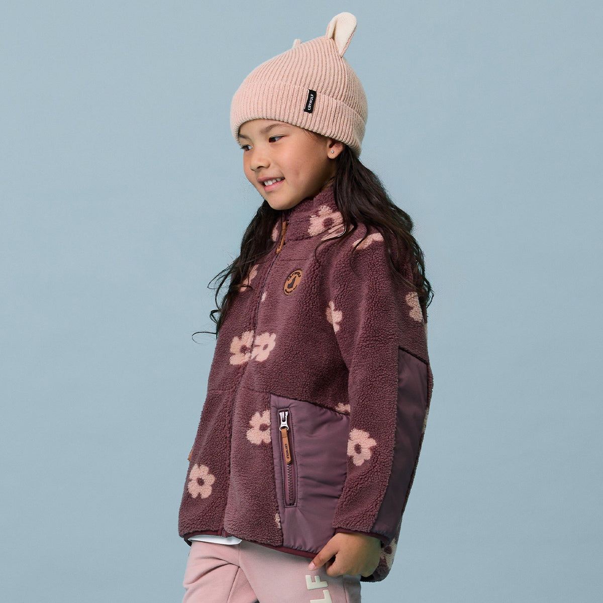 Crywolf Wolf Ears Beanie Dusty Pink