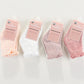 maMer Frilly Crew Socks 2 packs  - White & Pink