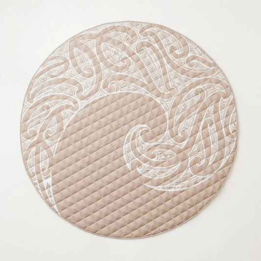 Bo & Ko Māori Inspired Playmat Tan