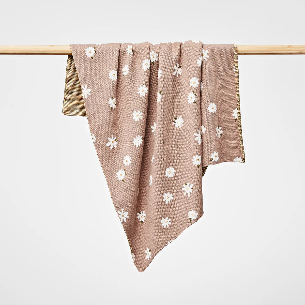 Over the Dandelions Daisy Organic Blanket Mushroom