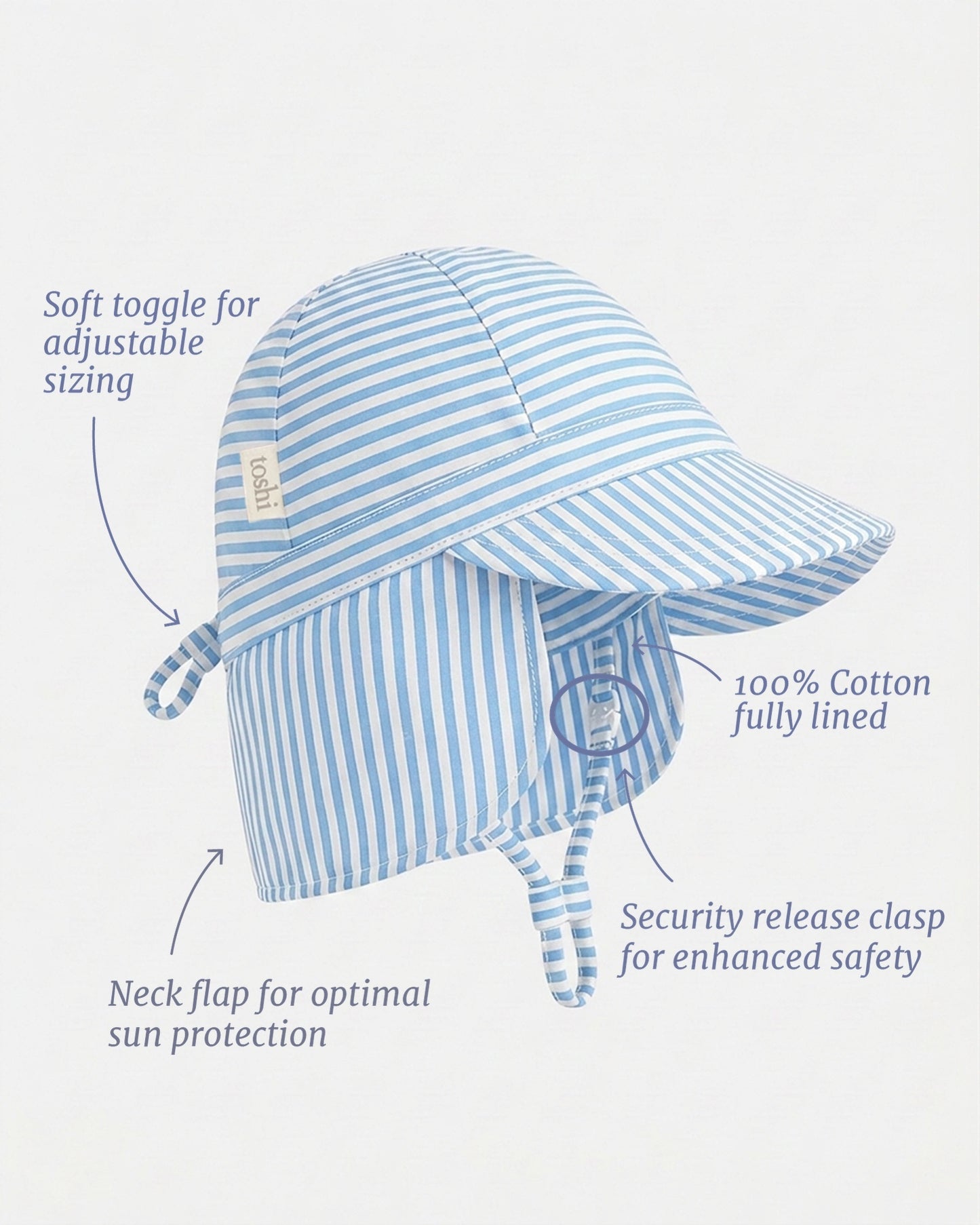 Toshi Flap Cap Mini Sea