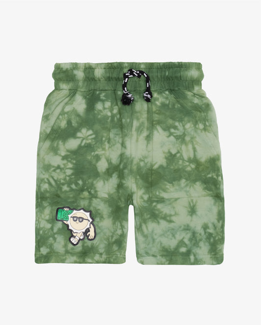 Band of Boys Have a Good Day Green Tie-Dye Shorts