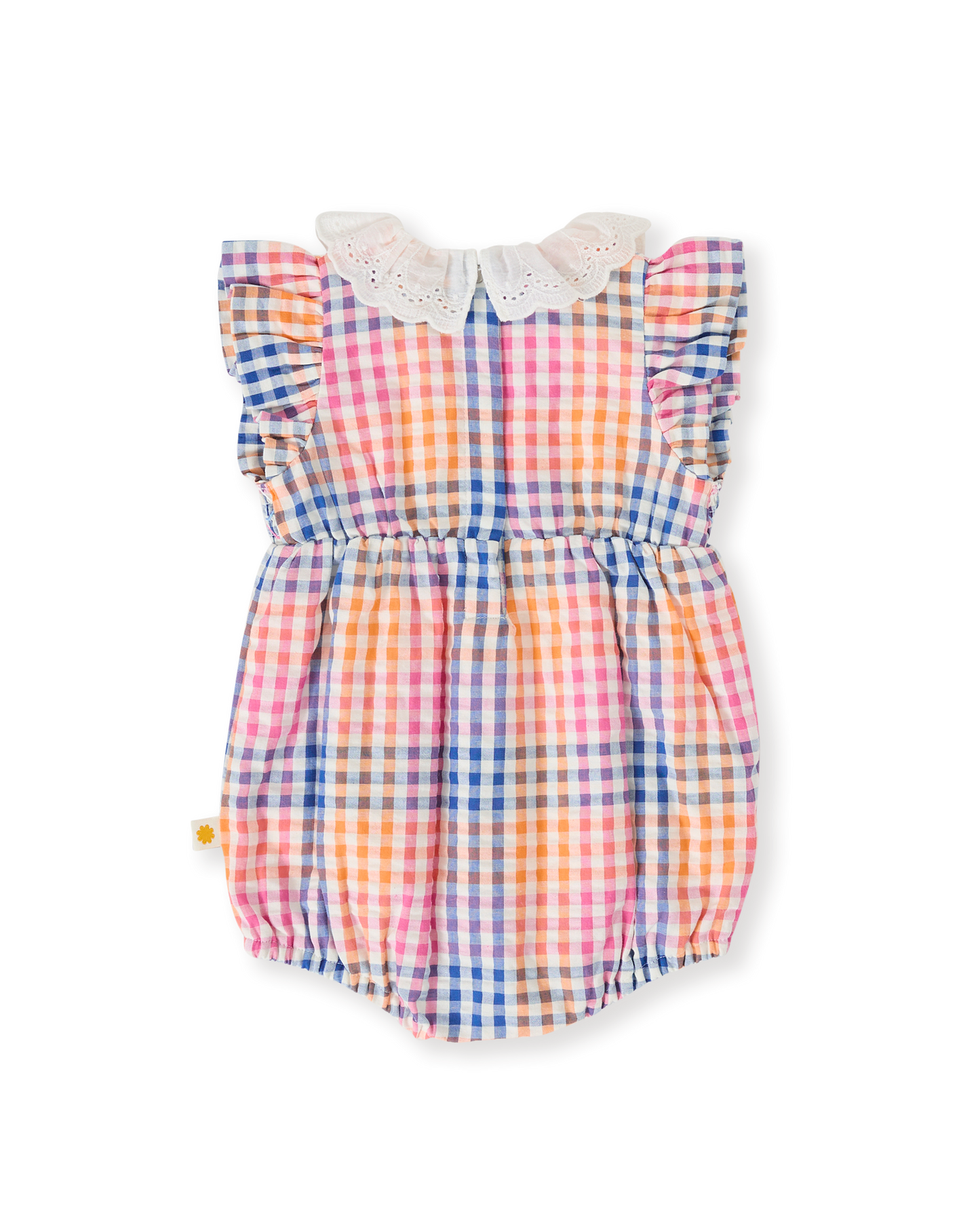 Goldie + Ace Rainbow Gingham Lani Smocked Romper