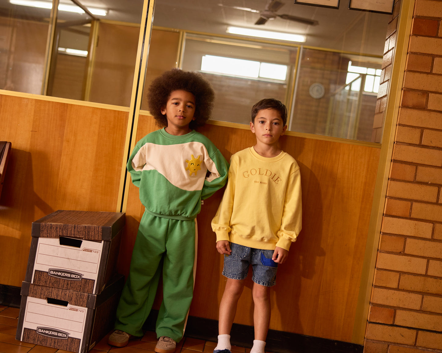 Goldie + Ace Primary Pop Noah Denim Shorts