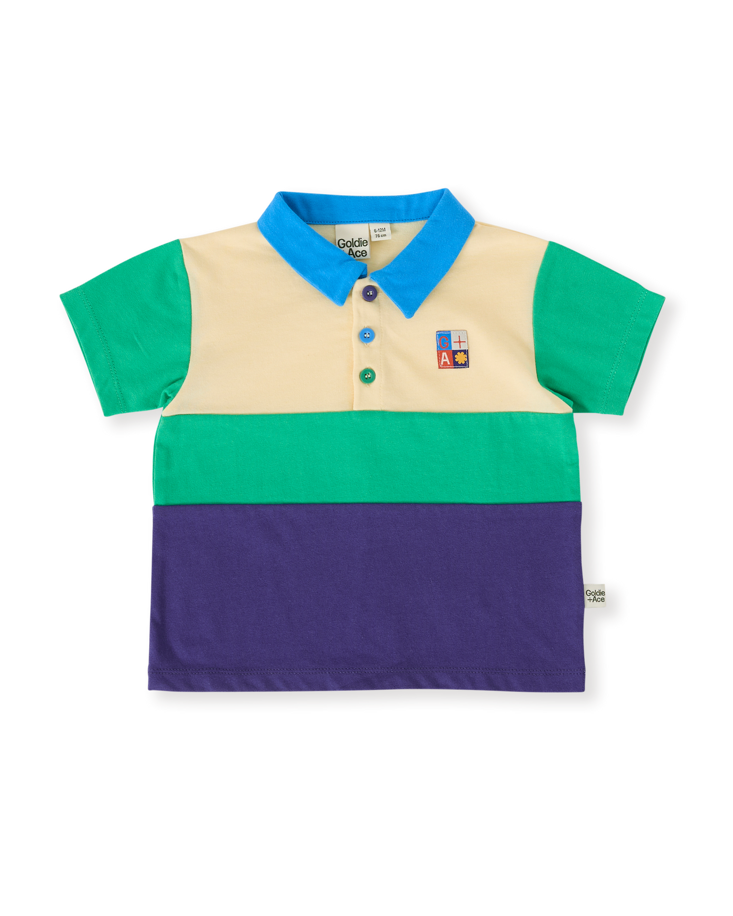 Goldie + Ace Lewis Colour Block Polo Shirt