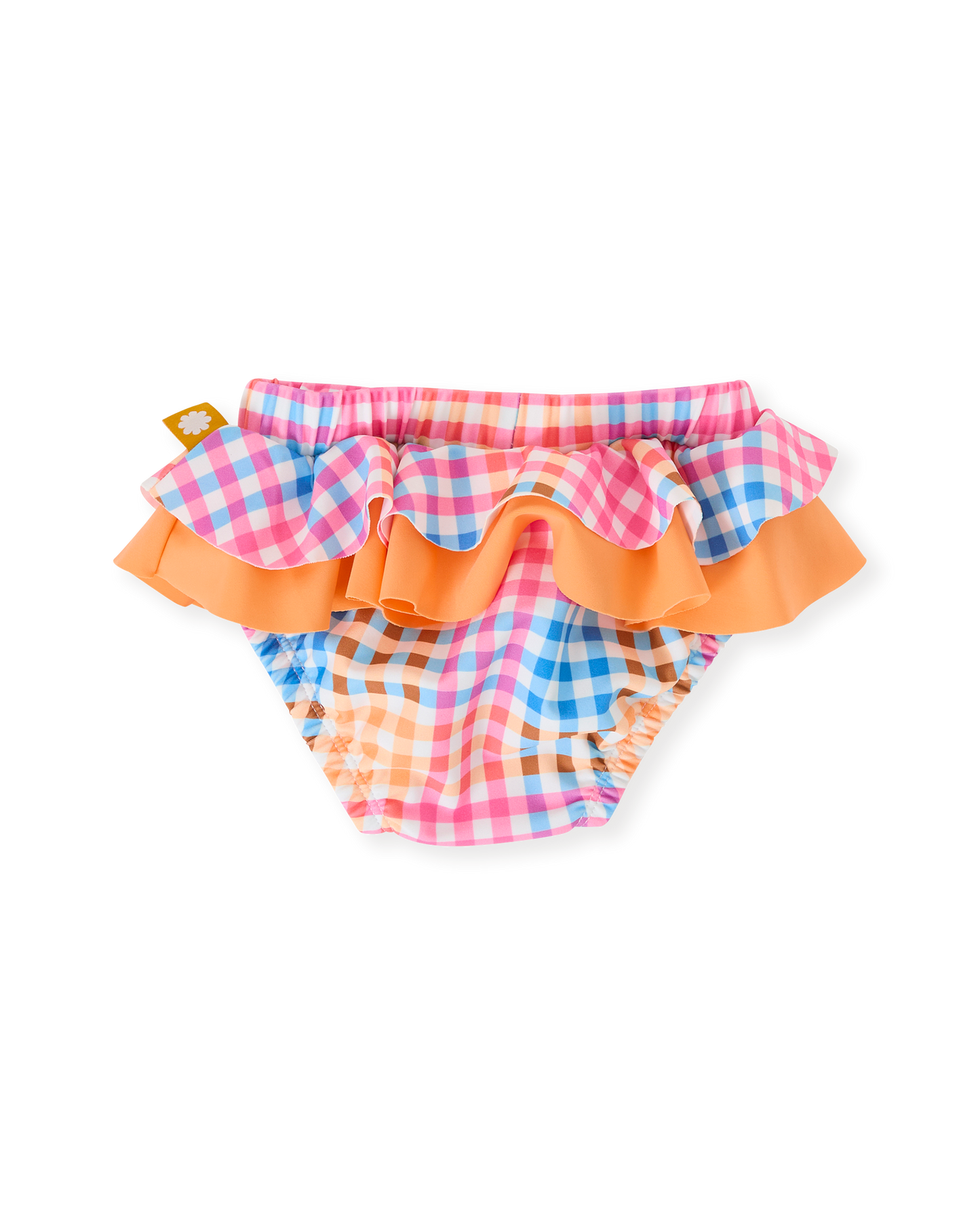 Goldie + Ace Rainbow Gingham Frill Waist Swim Nappy