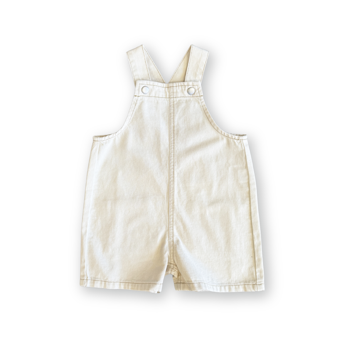 Grown Everyday Twill Short Overalls Milk
