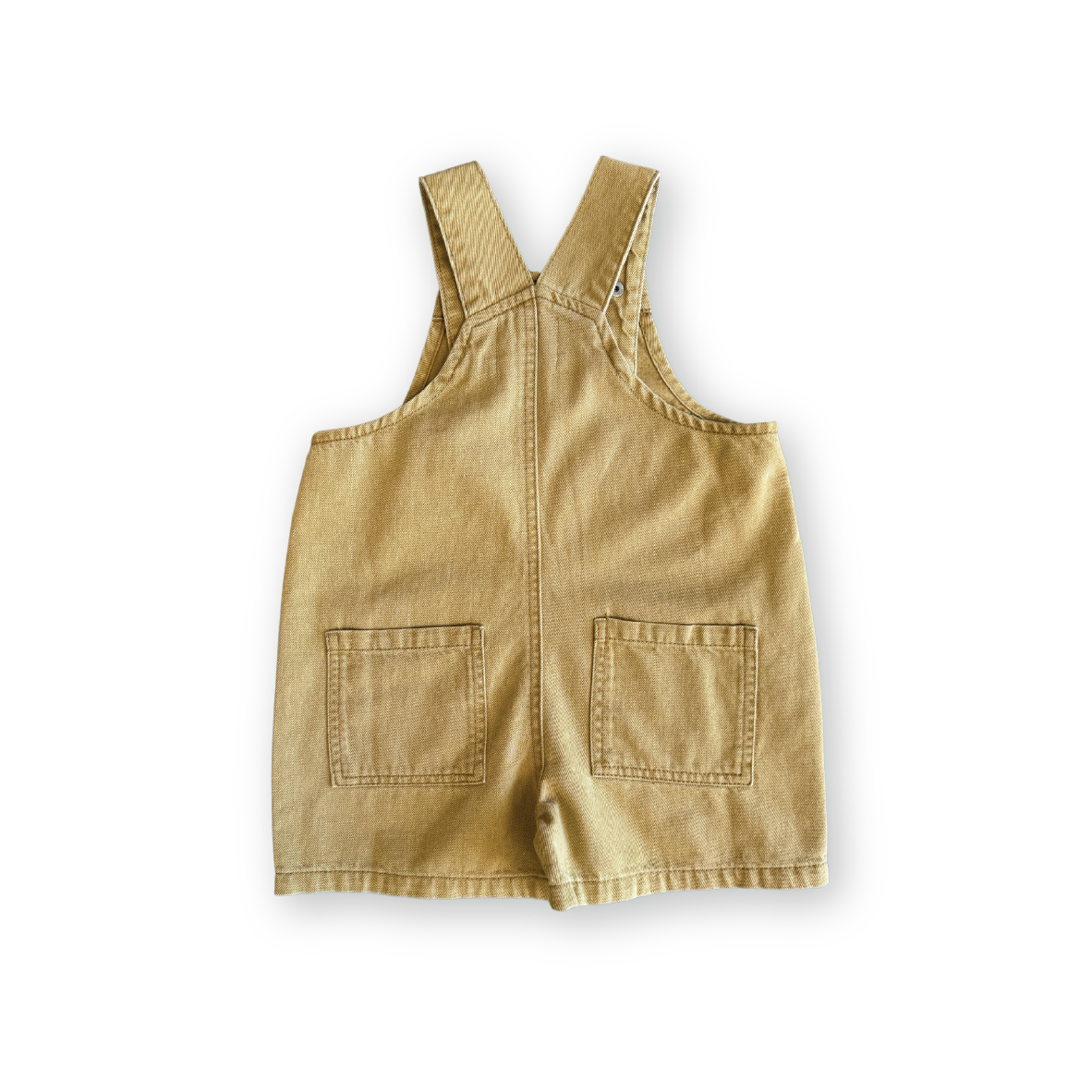 Grown Everyday Twill Short Overalls Mustard