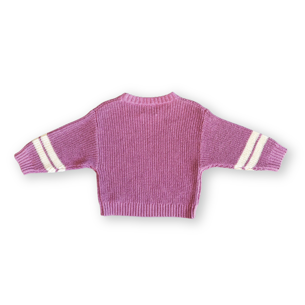 Grown Chunky Rib Pull Over Raspberry