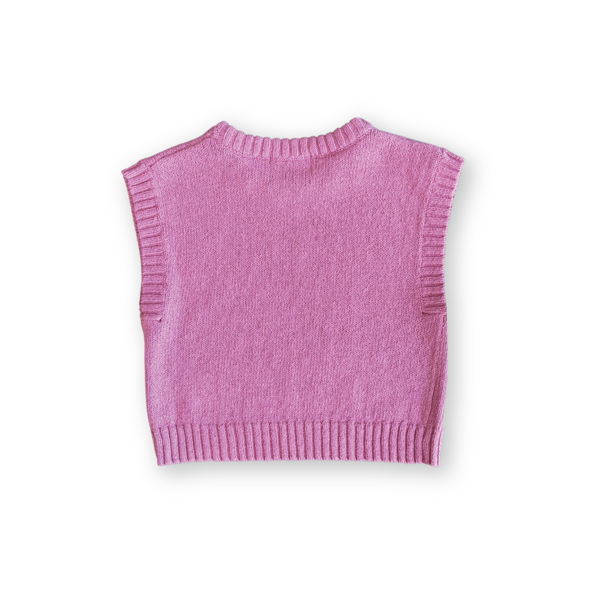 Grown Jersey Knit Vest Raspberry