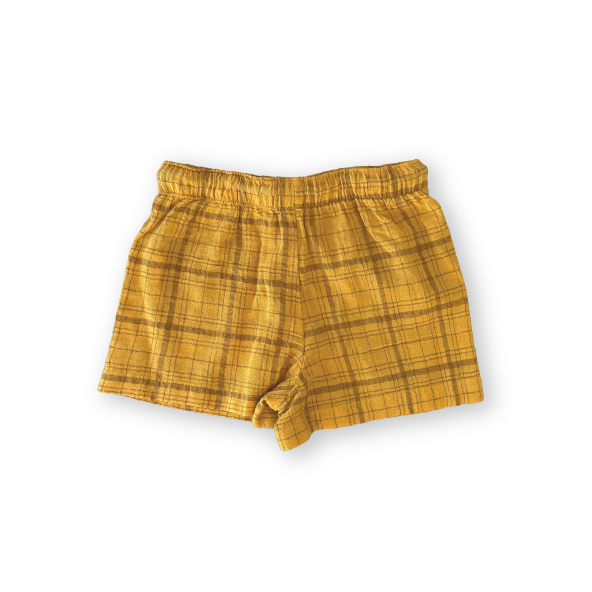 Grown Plaid Shorts Mustard
