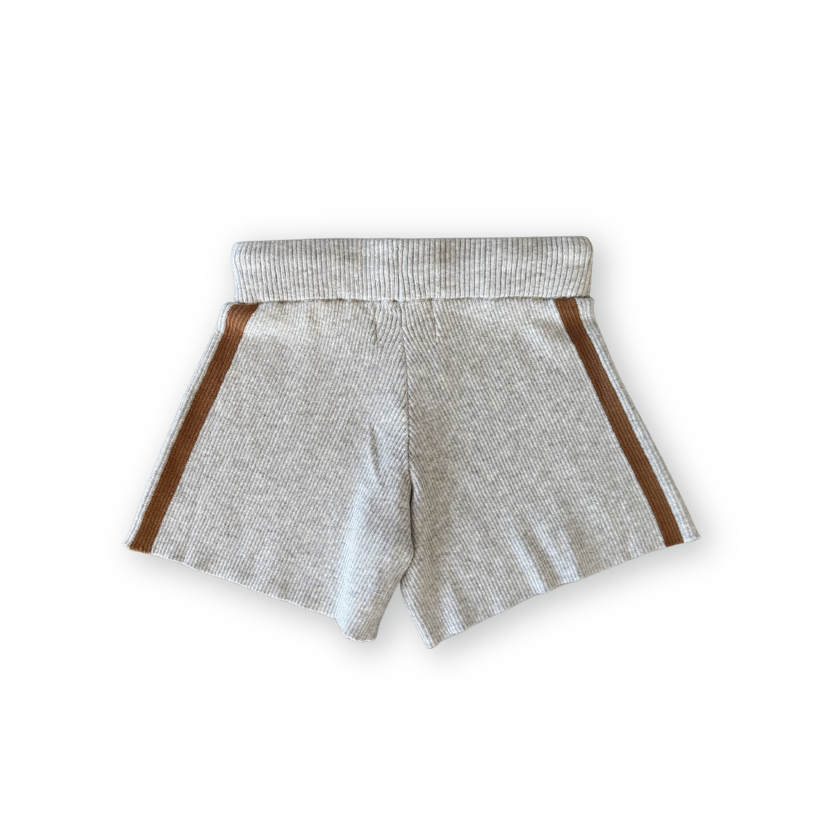 Grown Striped Ribbed Shorts Grey