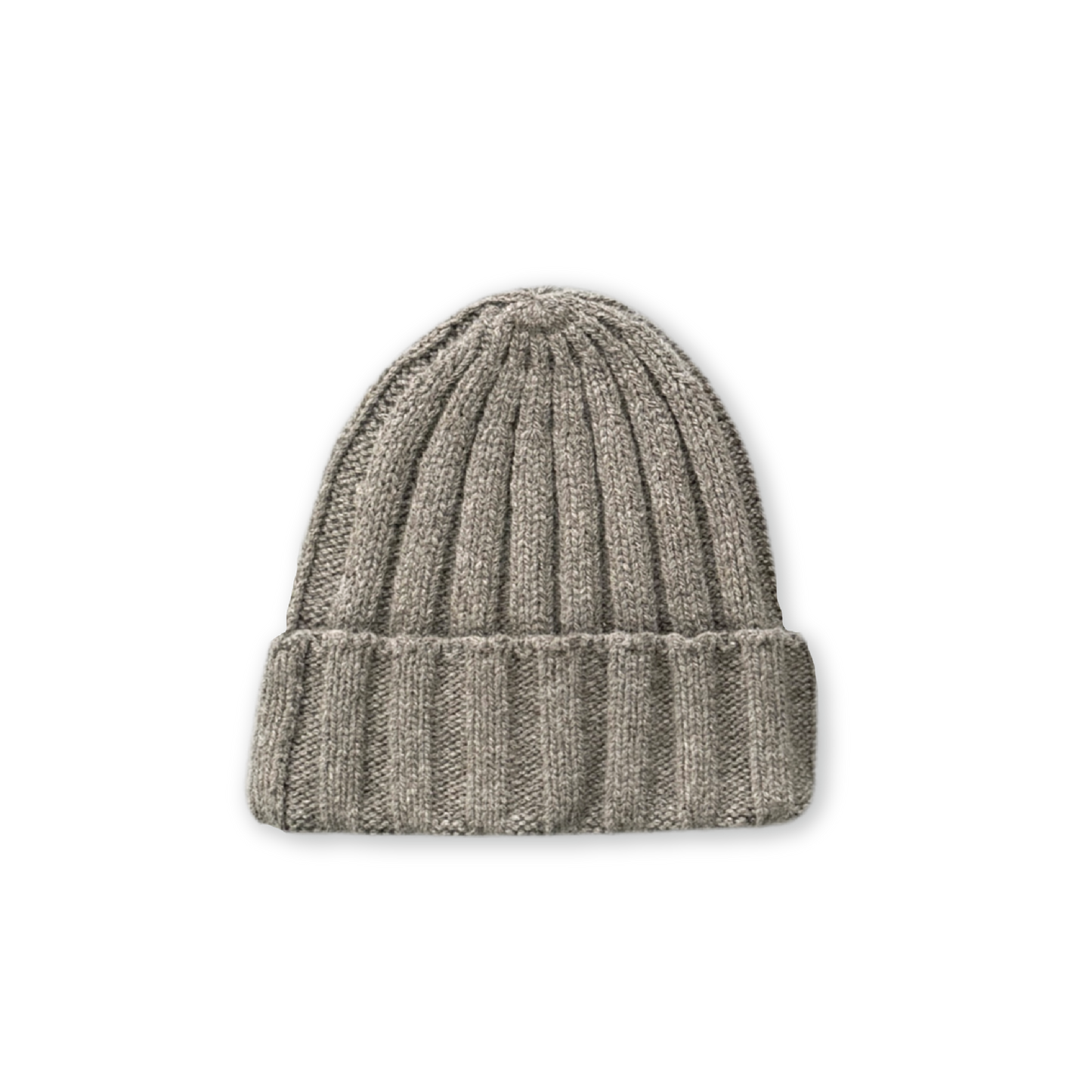 Grown Merino Blend Ribbed Beanie Grey