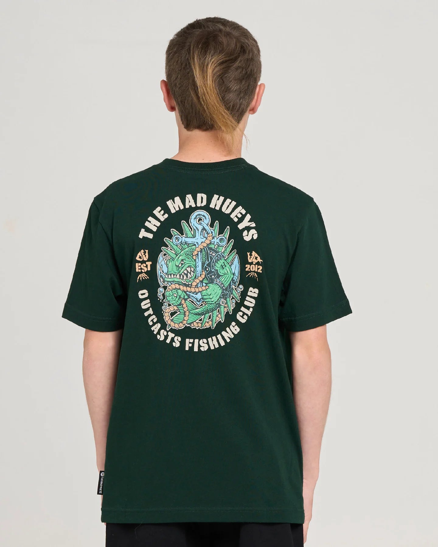 Mad Hueys Outcasts Tee Pine Green