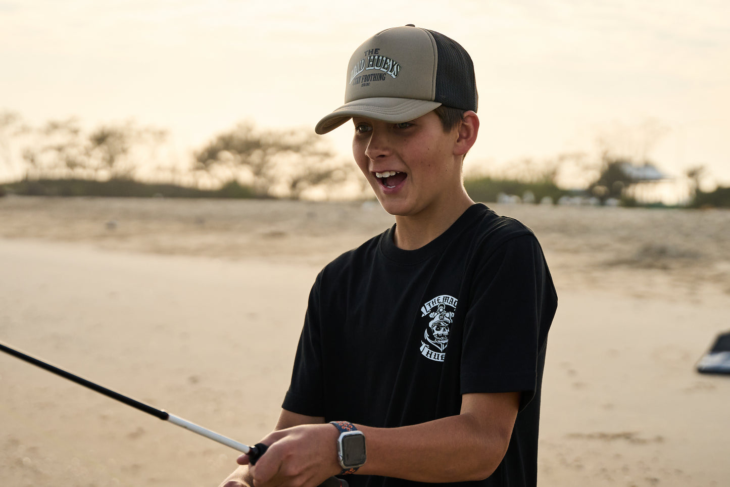 Mad Hueys Stay Frothin Foam Trucker Cap Tan