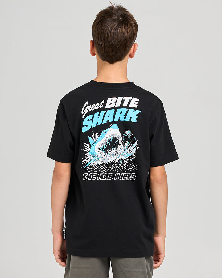 Mad Hueys Great Bite Shark Tee Great Bite Black