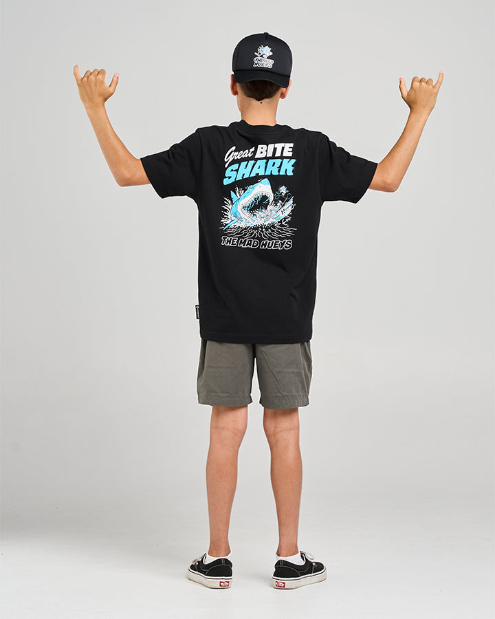 Mad Hueys Great Bite Shark Tee Great Bite Black