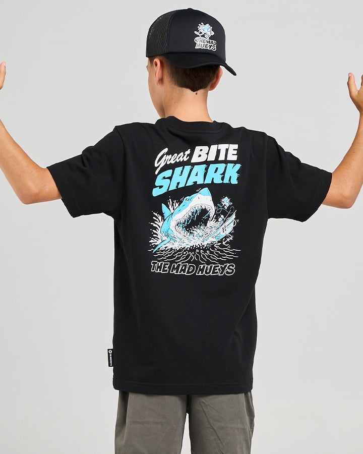 Mad Hueys Great Bite Shark Tee Great Bite Black