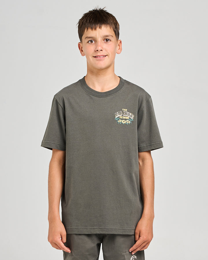 Mad Hueys Stay Frothing Tee Charcoal